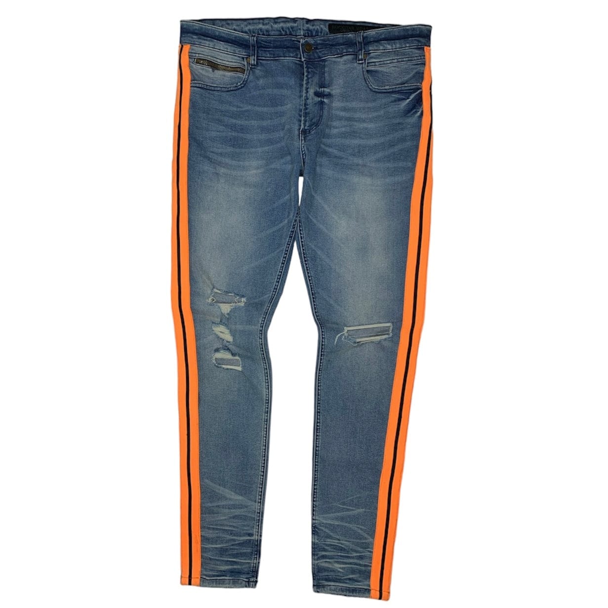 Rockstar Cedric Denim Jean (Blue/Orange) - RSM300