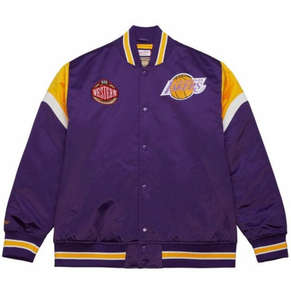 Mitchell & Ness NBA Los Angeles Lakers Heavyweight Satin Jacket (Purple)