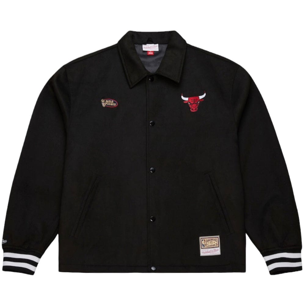 Mitchell & Ness Chicago Bulls Oversweep Varsity Full-Snap Jacket (Black)