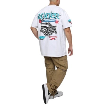 Loiter New Legacy Ultra Premium Vintage Tee (White)