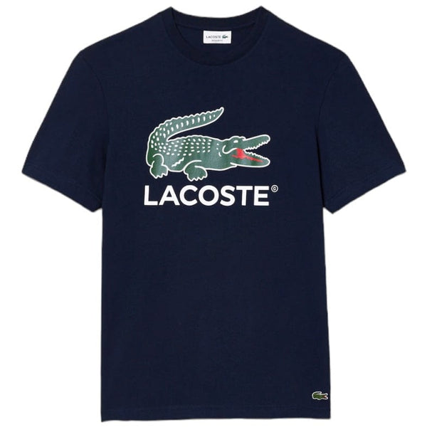 Lacoste Jersey Signature Print Tee (Navy Blue) TH1285-51