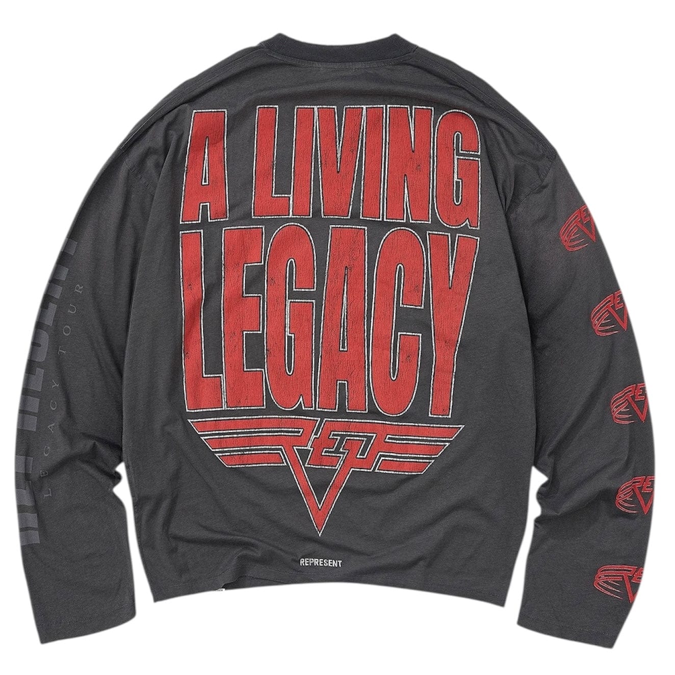 Represent Reversible Living Legacy Tour Long Sleeve T Shirt (Sun Fade Grey)