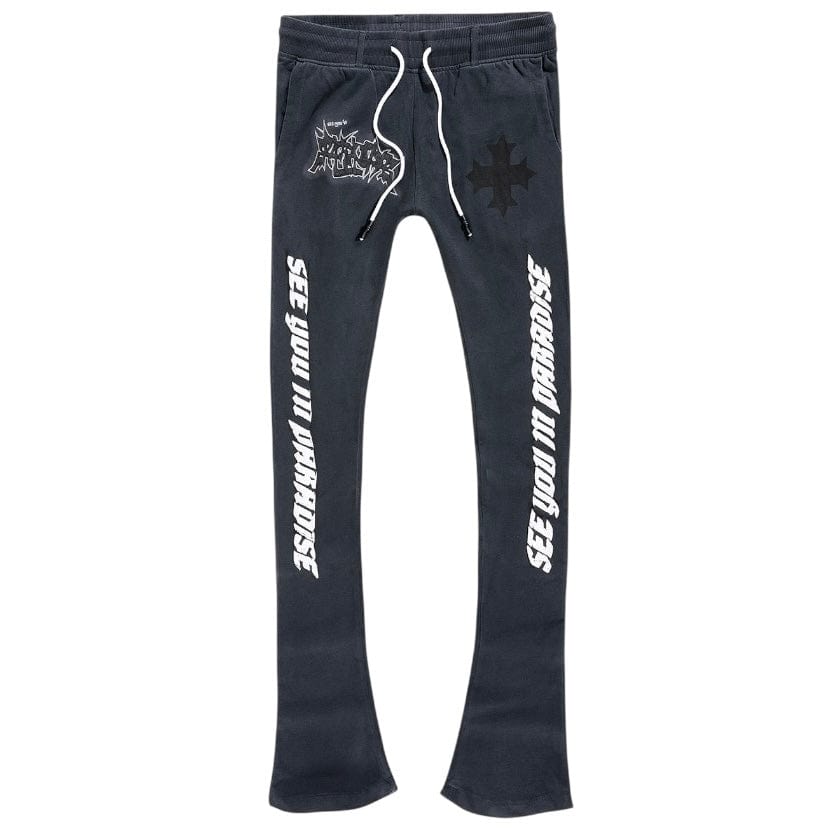 See You In Paradise The Reaper Stacked Sweatpants (Charcoal) 8641L