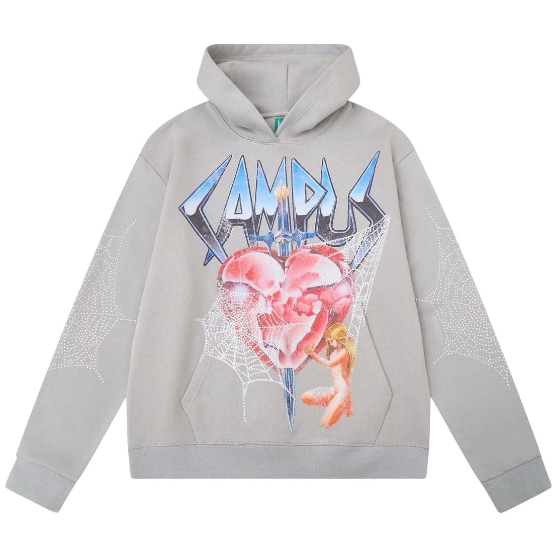 Campus Goods Broken Web Hoodie (Grey) CG-H25-034