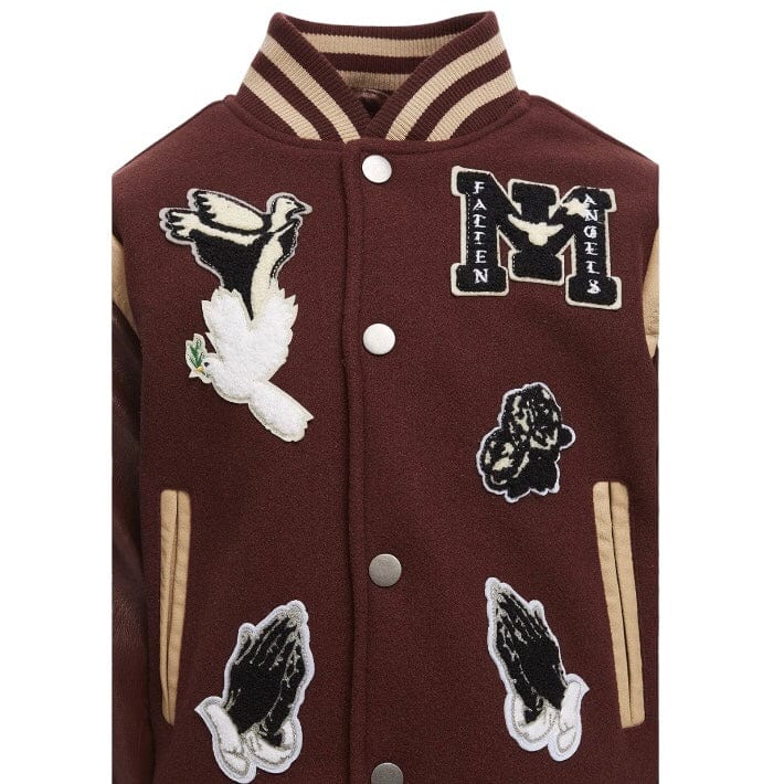 Boys Jordan Craig Fallen Angels Varsity Jacket (Chocolate) 91647B