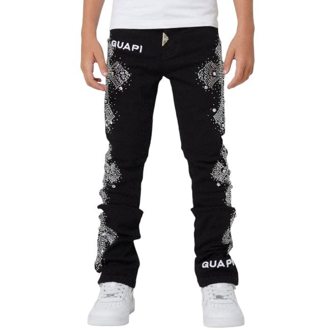 Boys Guapi Distressed Cross Kids Denim (Obsidian Black)