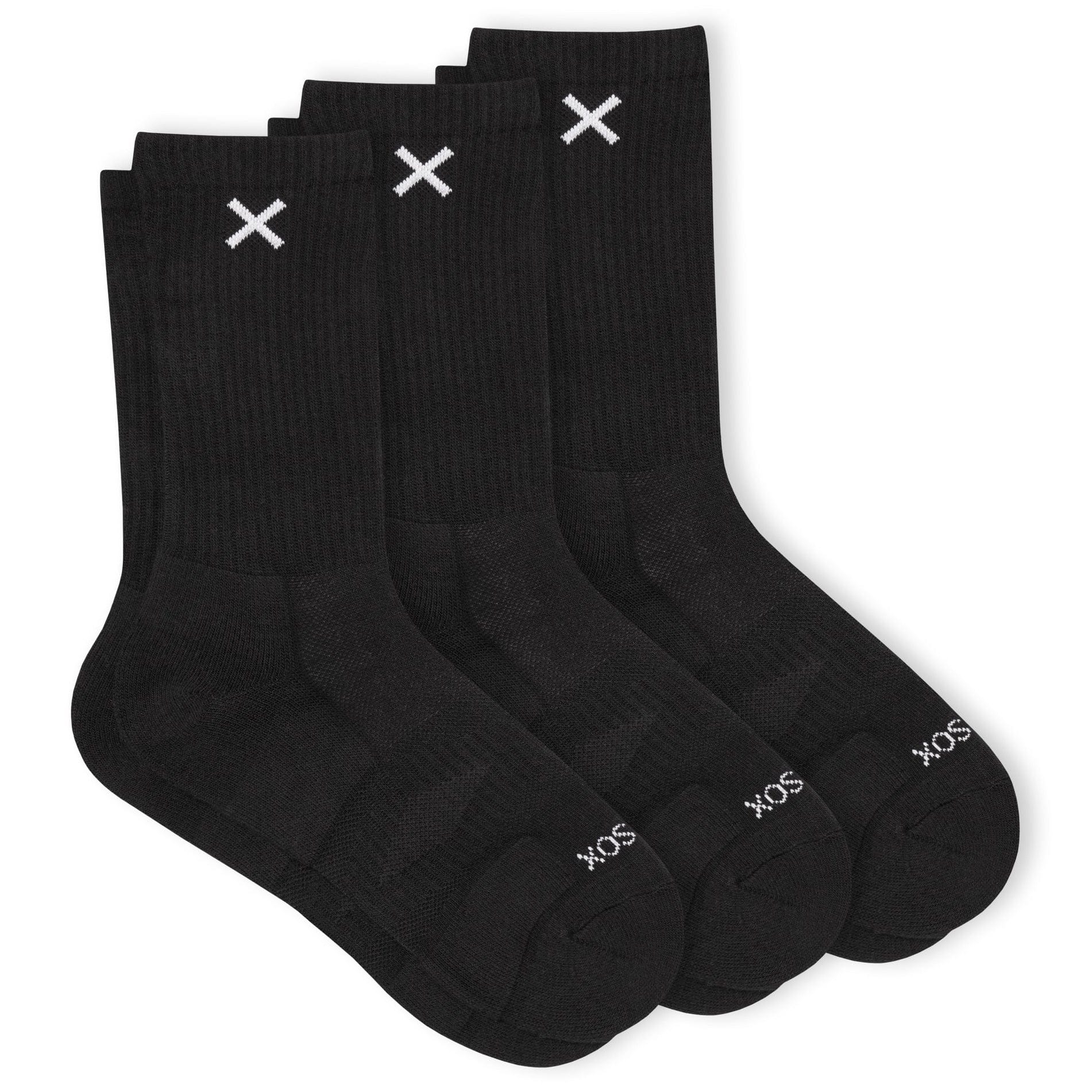 Odd Sox Basix Crew Socks (Black) 3-Pack
