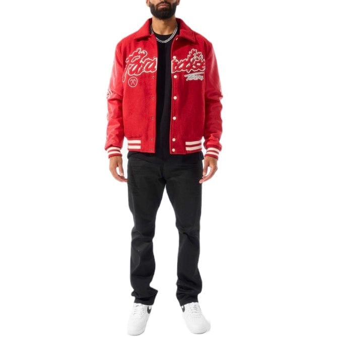 Jordan Craig Paradise Tour Varsity Jacket (Red) 91632