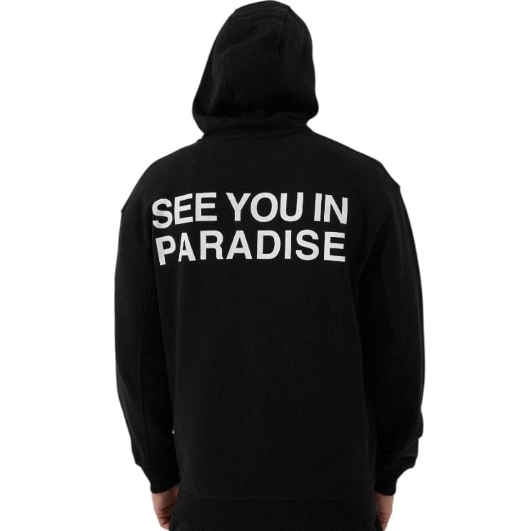 See You In Paradise Washed Zip Up Hoodie (Jet Black) 8897H
