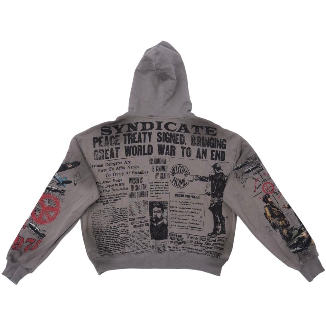 The Syndicate Peace Zip Up Hoodie (Dark Grey)