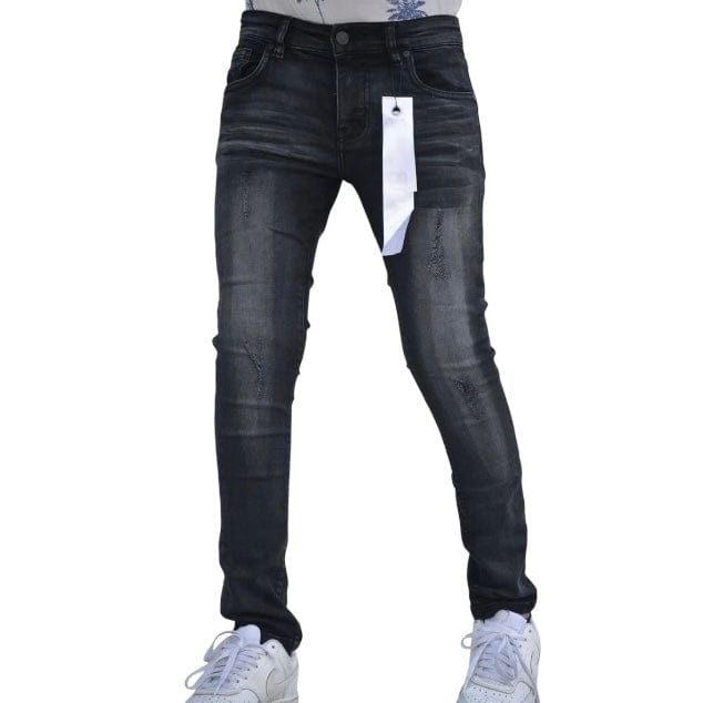 Kids Premium Disaster Ultra Stretch Denim (Black Wash) DZTR-K-003