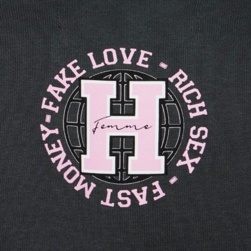 Homme Femme Purebred Tee (Charcoal/Pink) SPRING23139-2