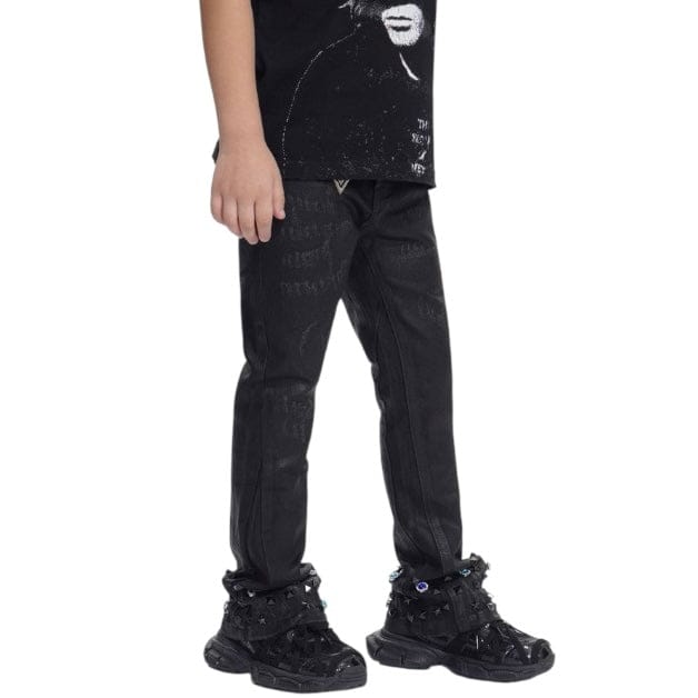 Kids Valabasas Ion Stacked Jean (Black Waxed) VPLAY-VJ3-1058