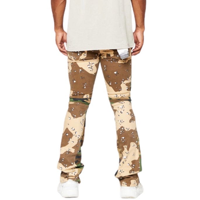 Valabasas Dual Soldier Camp Stacked Flare Jean (Camo) VLBS2722