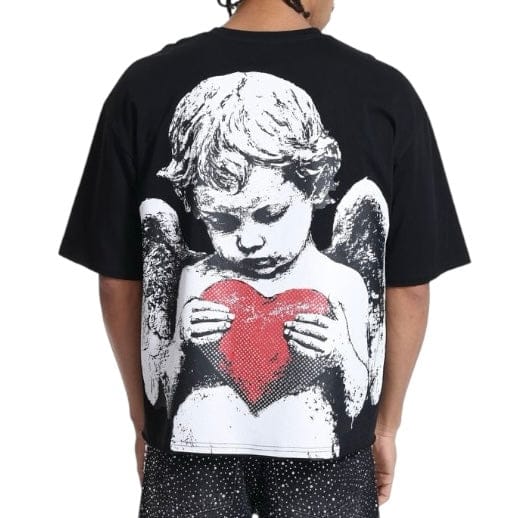 Concept La Angel Heart Boxy Tee (Black) CONT_18