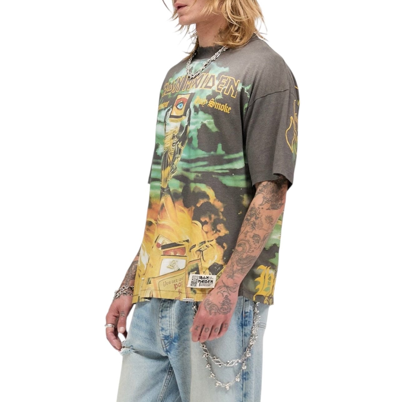 Represent X Iron Maiden Holy Smoke T Shirt (Ash)