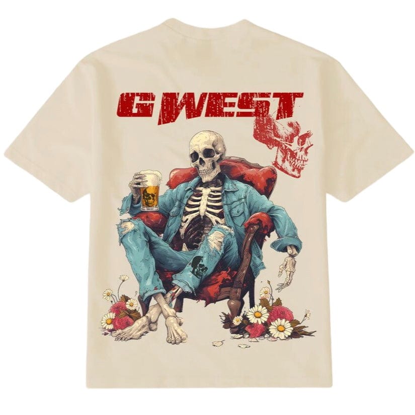 G West Happy Hour Tee (Cloud Cream/Red/Blue) GWPPT9045