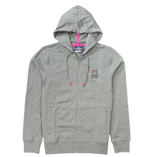 Psycho Bunny Drake Full Zip Hoodie (Heather Storm) HL21-B6H604R1FT