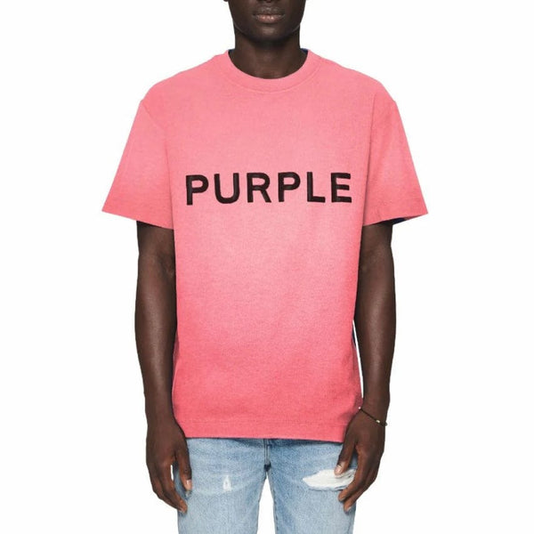 Purple Brand Wordmark Textured SS Tee (Desert Rose) P104-JDMW324