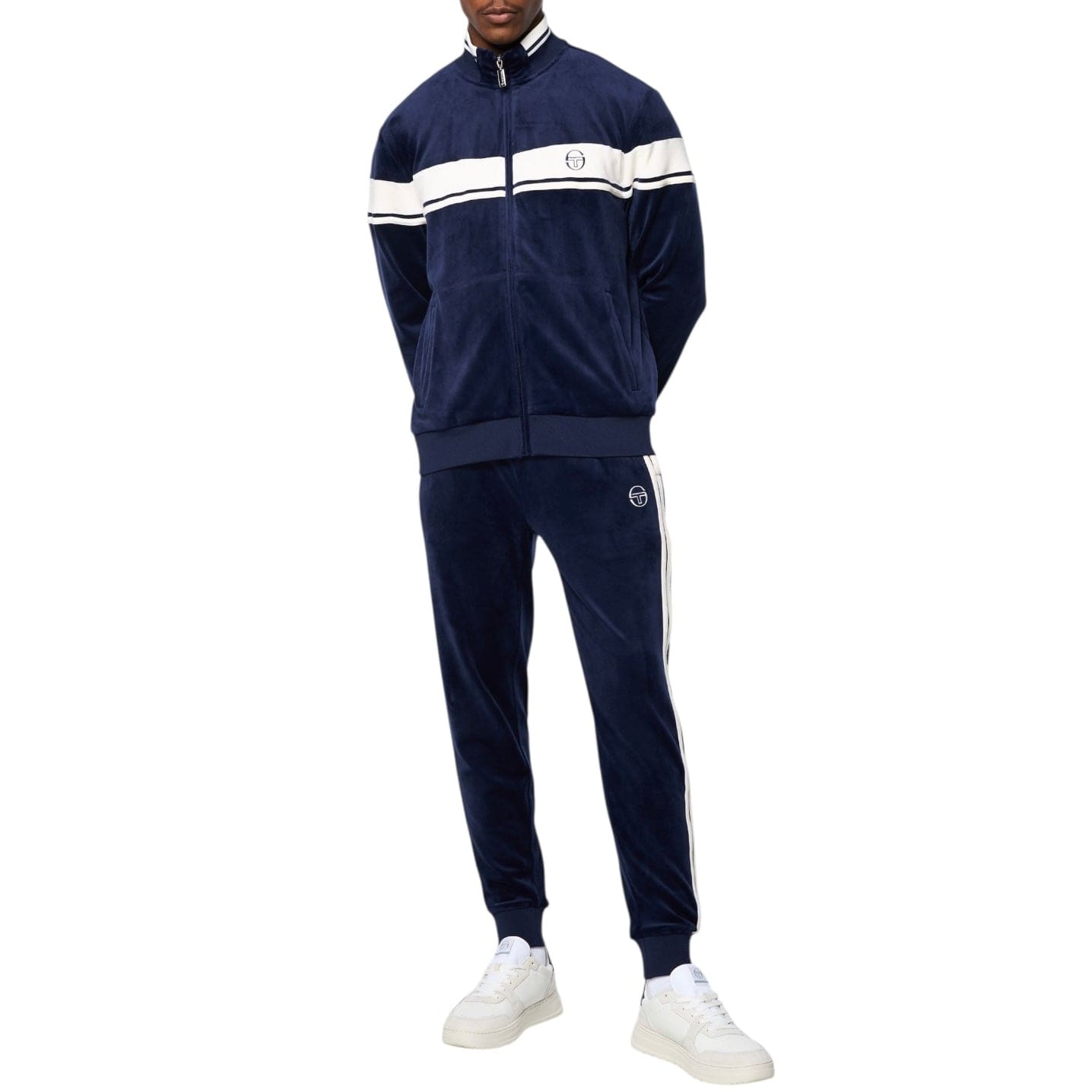 Sergio Tacchini Damarindo Velour Track Set (Maritime Blue)