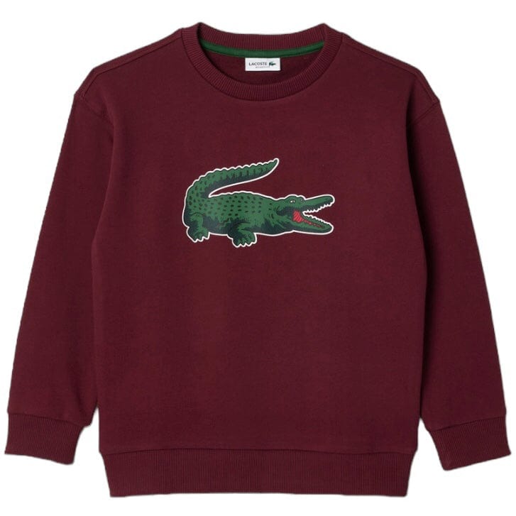 Kids Lacoste Signature Print Sweatshirt (Bordeaux) SJ1231-51