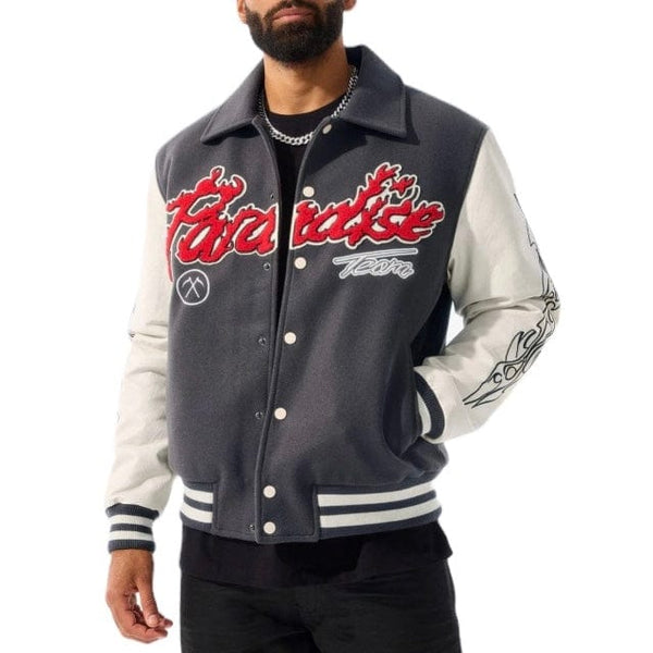 Jordan Craig Paradise Tour Varsity Jacket (Off Black) 91632