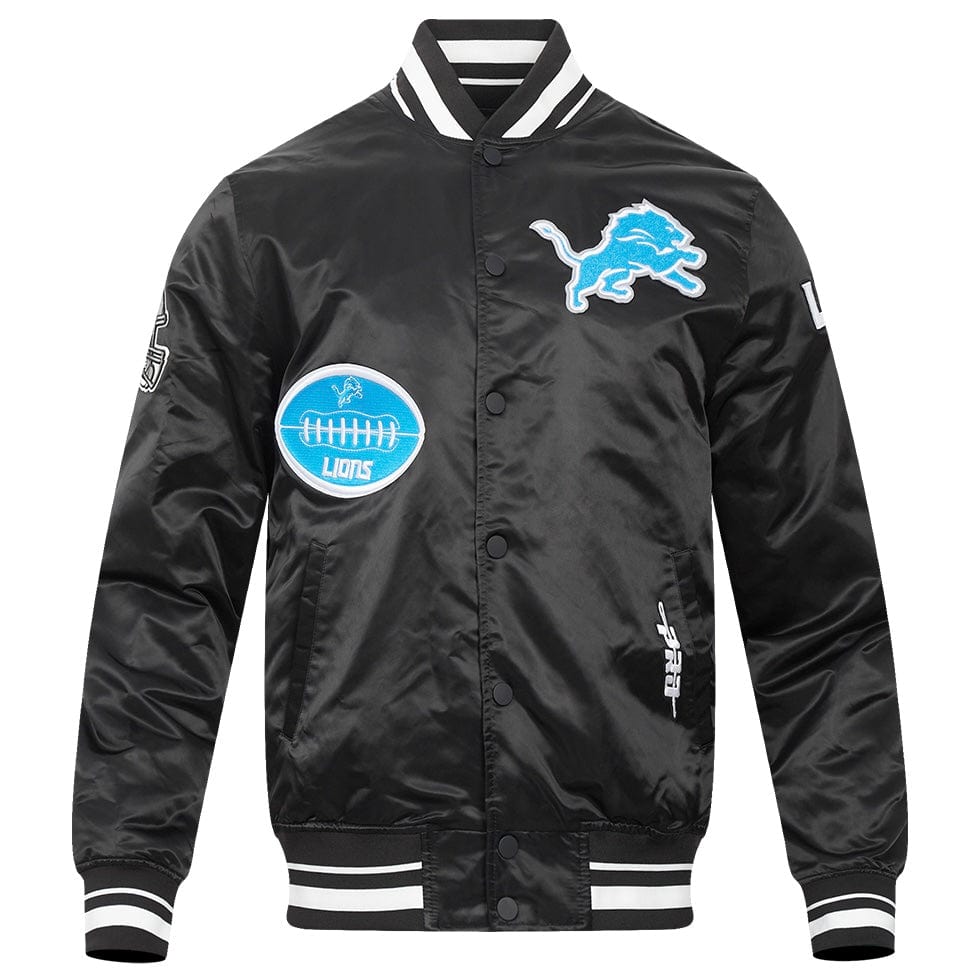 Pro Standard Detroit Lions Men's Old English Satin Jacket (Black)