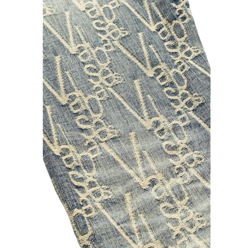 Valabasas "V-Scrawl" Stacked Flare Jean (Black Dirty Vintage) VLBS6021