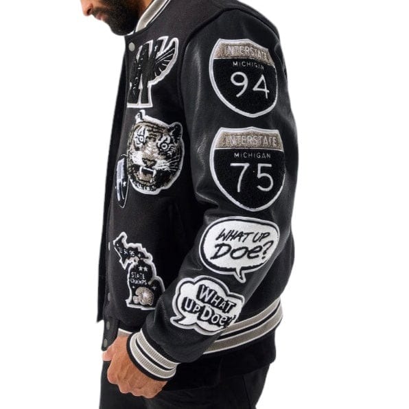 Jordan Craig Motown Varsity Jacket (Black Shadow) 91651