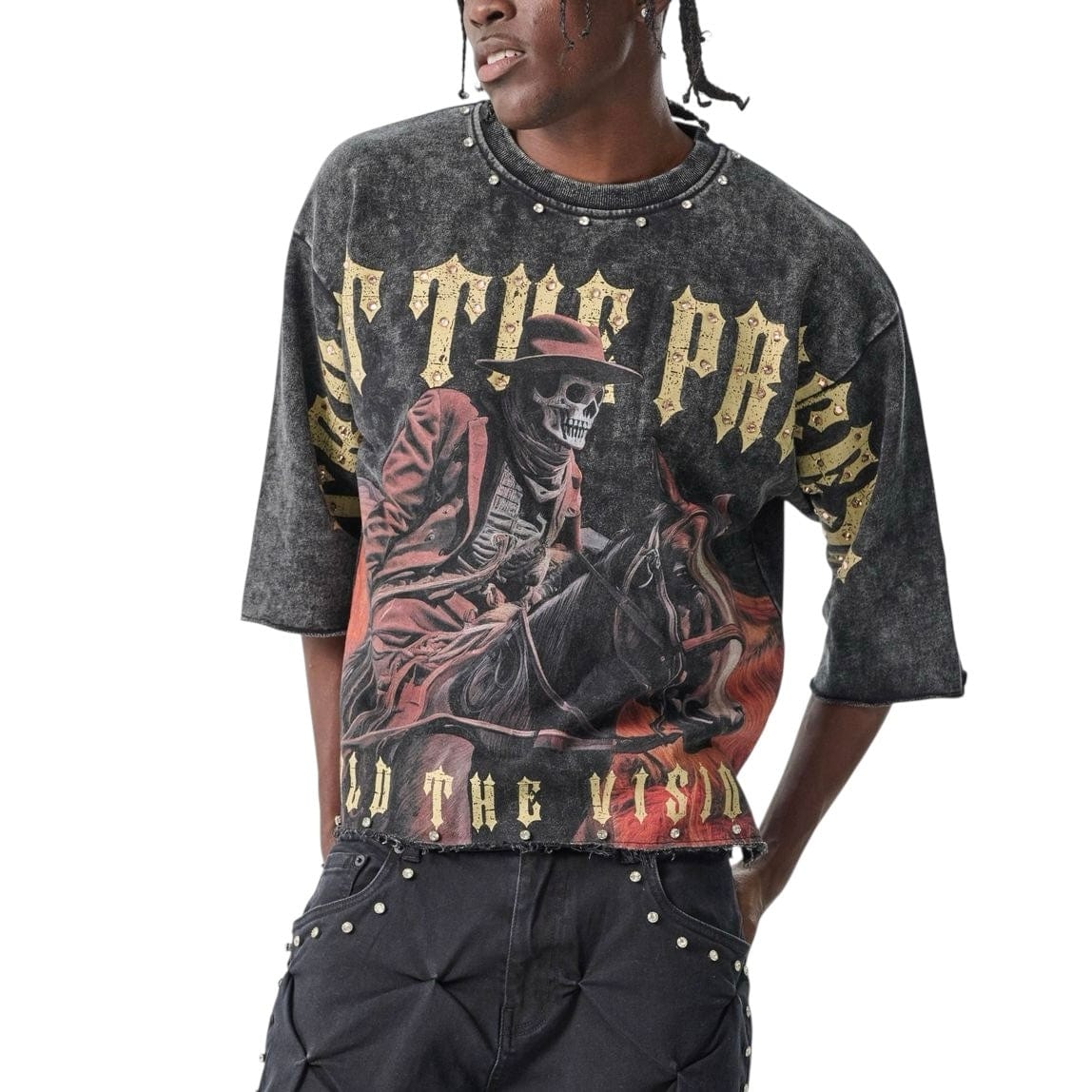 Taker Trust The Process Cropped T Shirt (Black) T5201