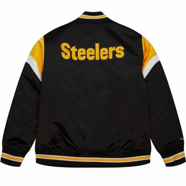 Mitchell & Ness NFL Pittsburgh Steelers Heavyweight Satin Jacket (Black)