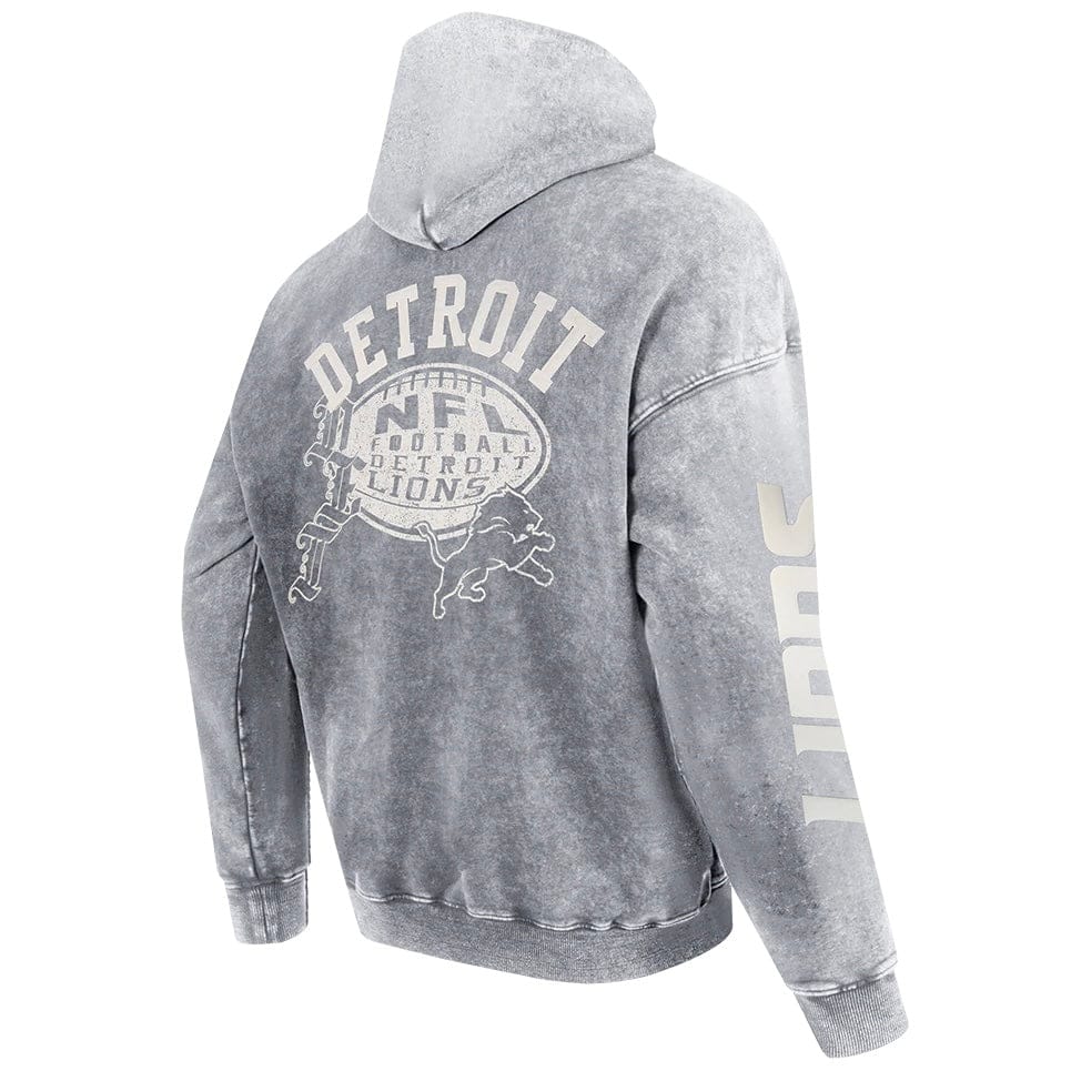 Pro Standard Detroit Lions Street Team Pullover Hoodie (Washed Grey)