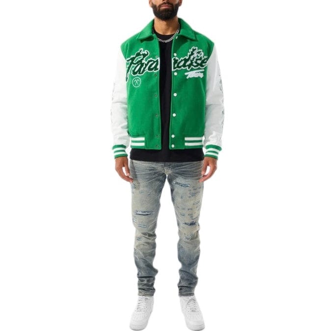 Jordan Craig Paradise Tour Varsity Jacket (Green) 91632