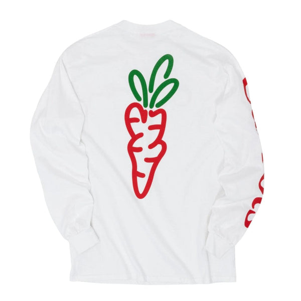 Carrots Tomatoes Long Sleeve T Shirt (White)
