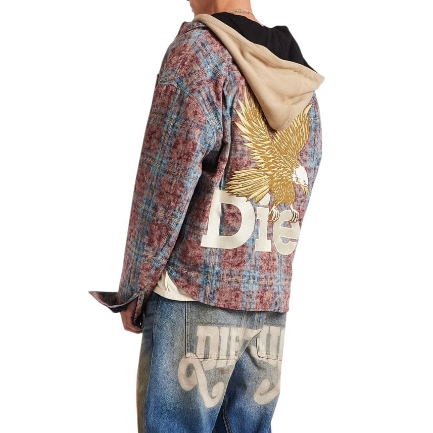 Diet Starts Monday Eagle Hooded Flannel (Acid Washed)