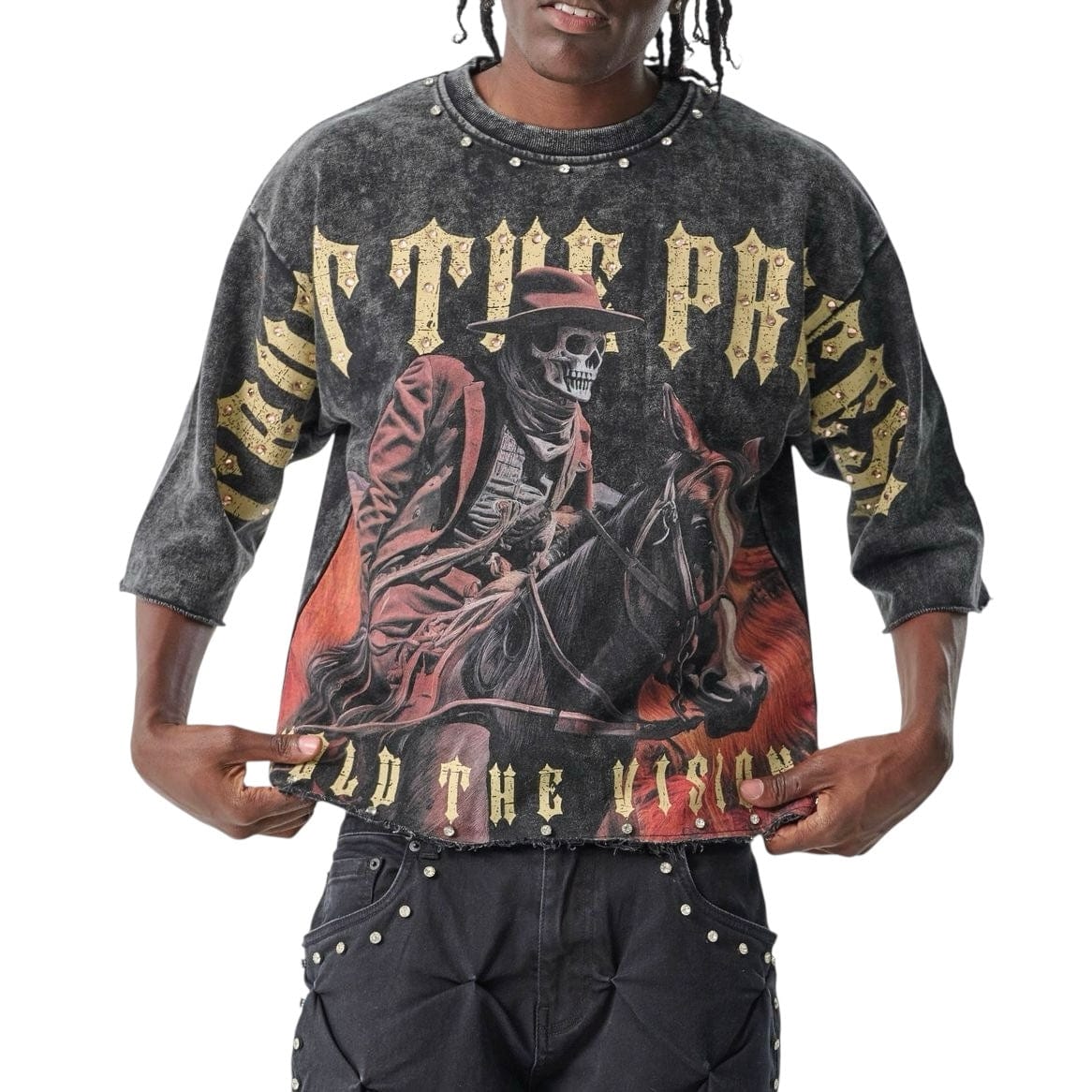 Taker Trust The Process Cropped T Shirt (Black) T5201