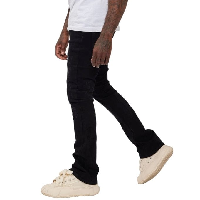 Valabasas Driftwood Stacked Denim (Jet Black) VLBSST003