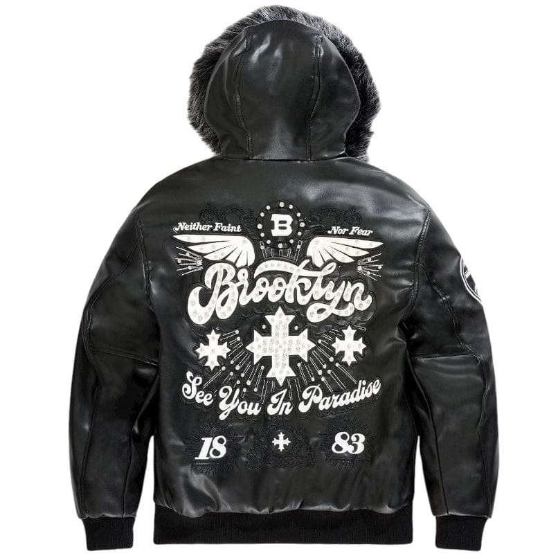 See You In Paradise Crooklyn Hooded Bomber Jacket (Black) 91681