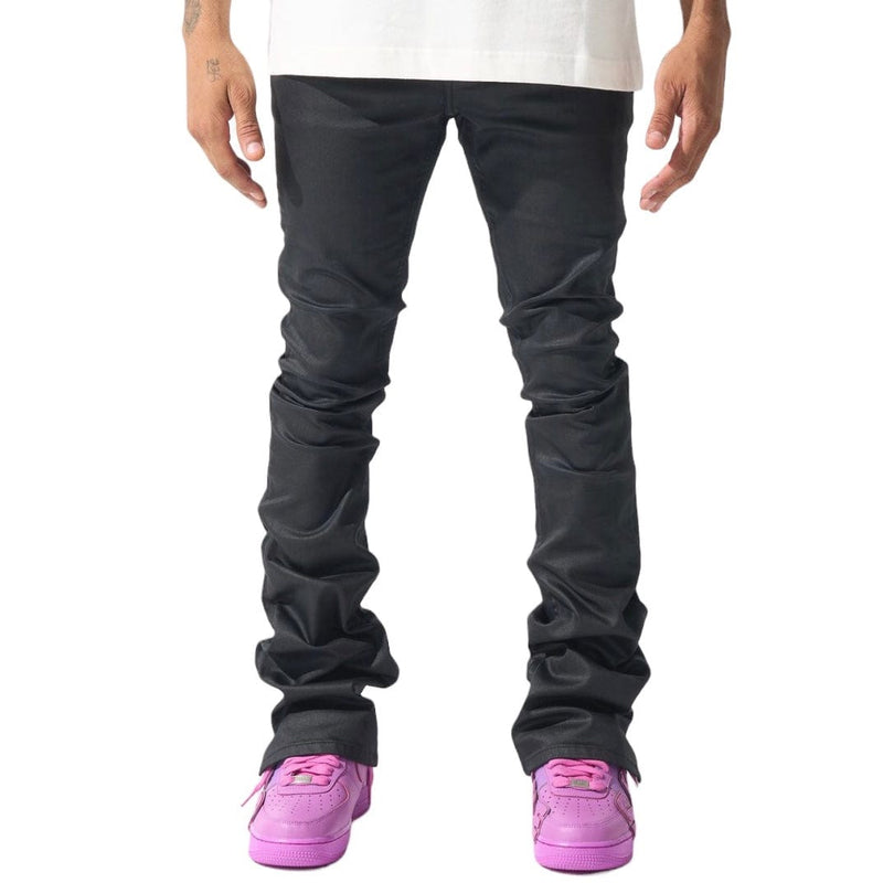 Serenede Caviar Wax Stacked Jean (Black) CWSJ-BLK