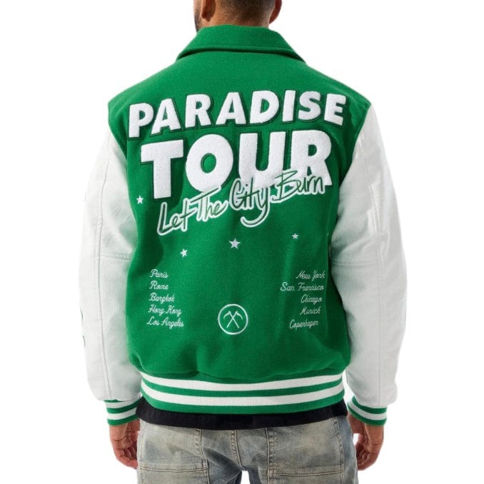 Jordan Craig Paradise Tour Varsity Jacket (Green) 91632