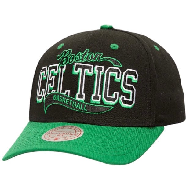 Mitchell & Ness Boston Celtics Block Sweep Pro Adjustable Hat (Black/Green)