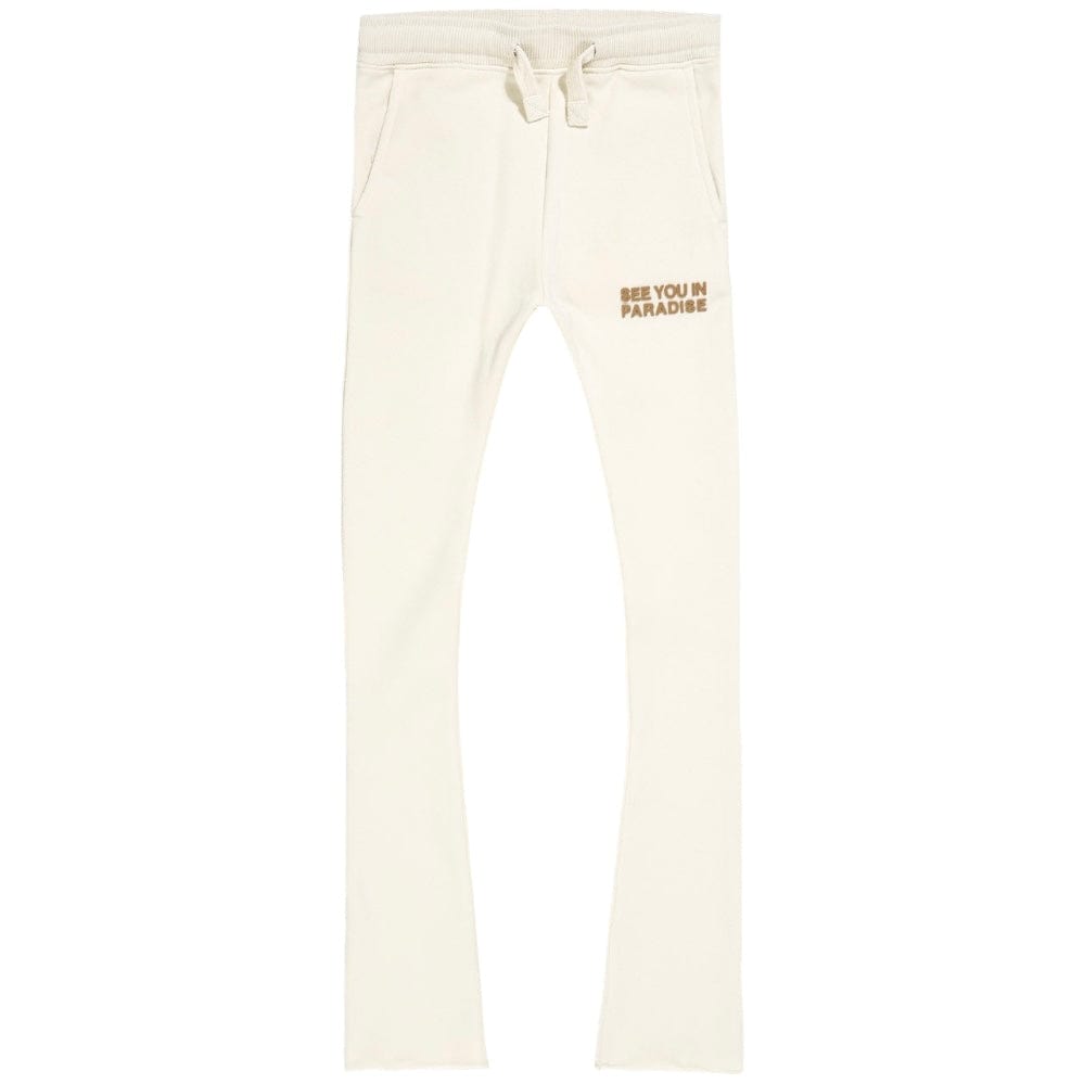 Kids See You In Paradise Tonal Stacked Sweatpants (Bone) 8899LK