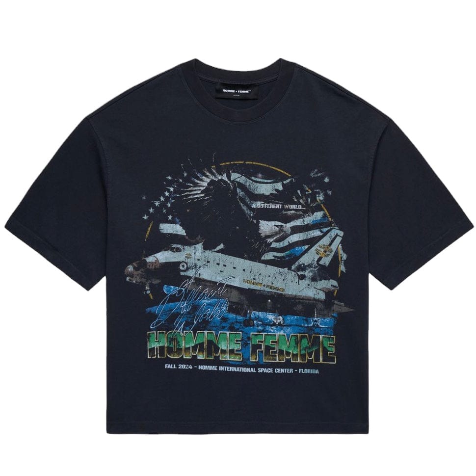 Homme & Femme Space Ship Tee (Black) HFFW2024104-2