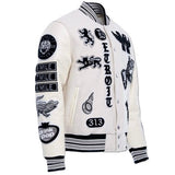 Jordan Craig Motown Varsity Jacket (Cream) 91651