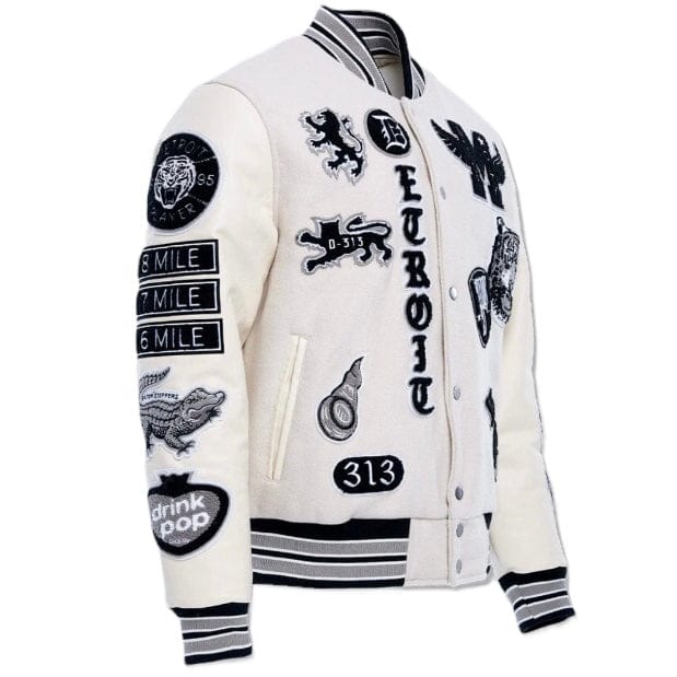 Jordan Craig Motown Varsity Jacket (Cream) 91651