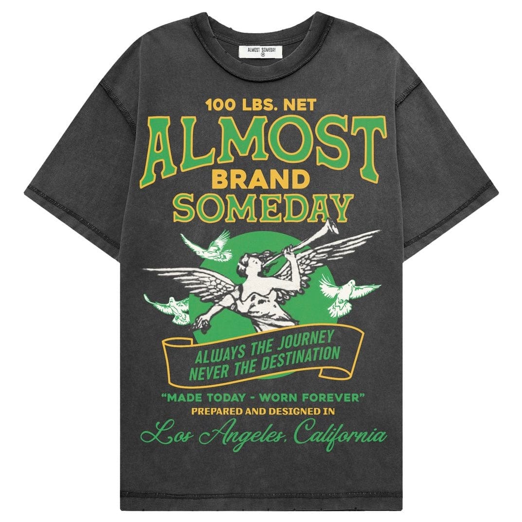 Almost Someday Burlap Tee (Black) AS-F25-038