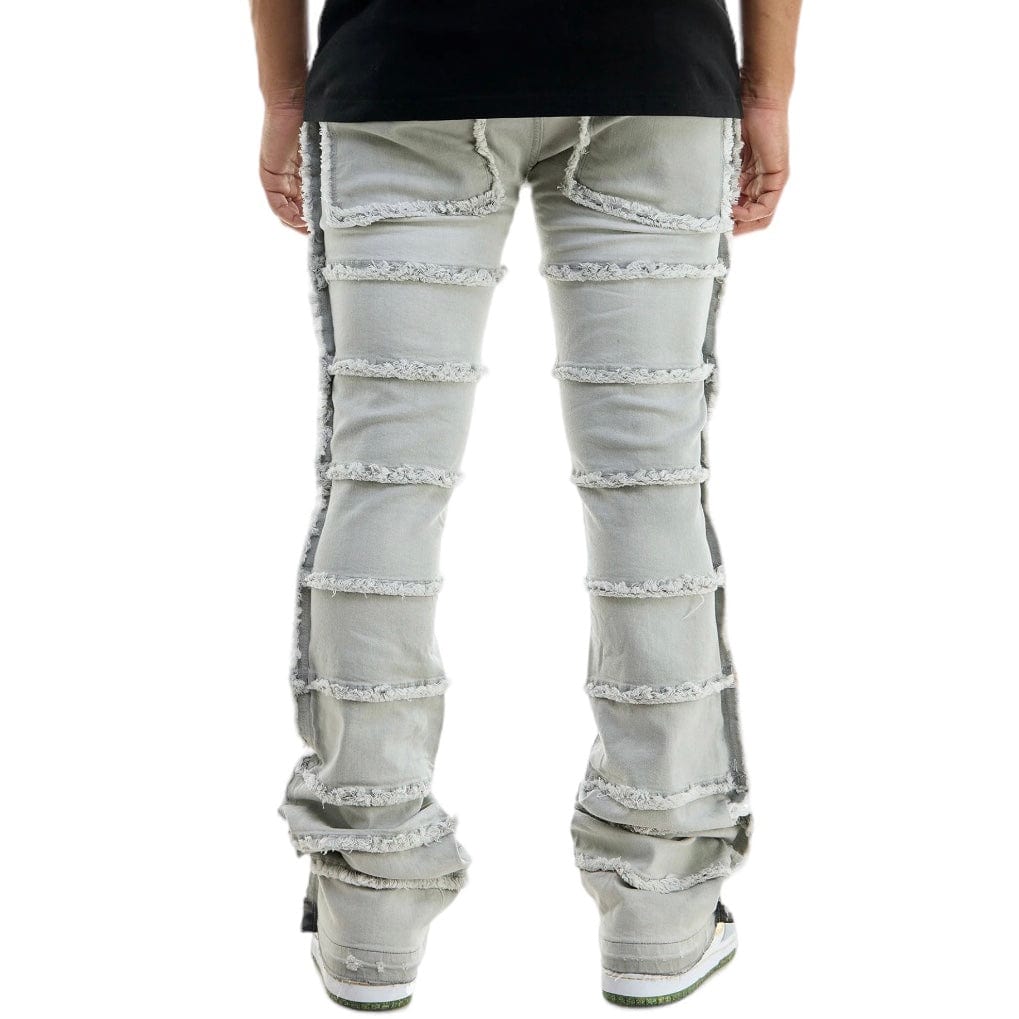 Kdnk Panelled Skinny Flare Jeans (Grey) KND4581