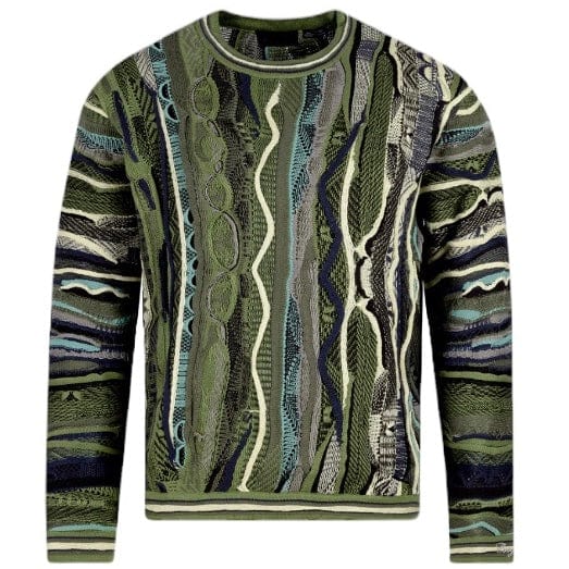 Coogi Melbourne Crewneck (Olive Multi) C24205