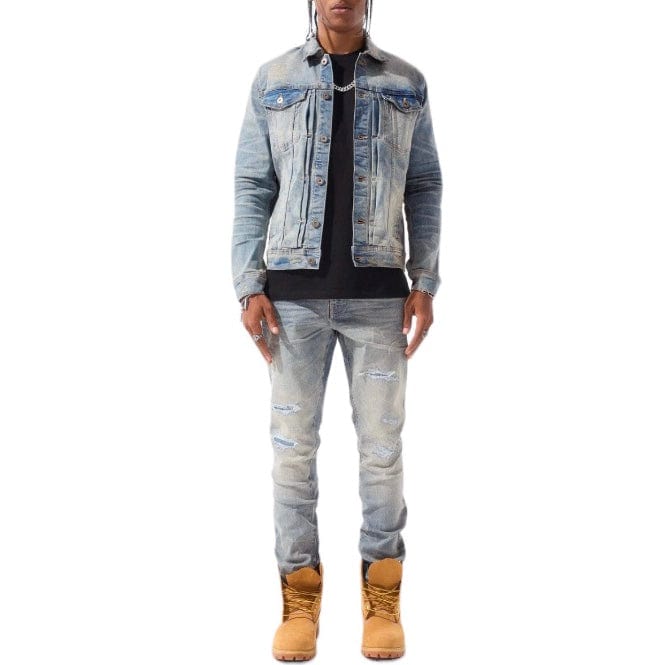 Jordan Craig Meadowlands Denim Trucker Azure Jacket (Antique)