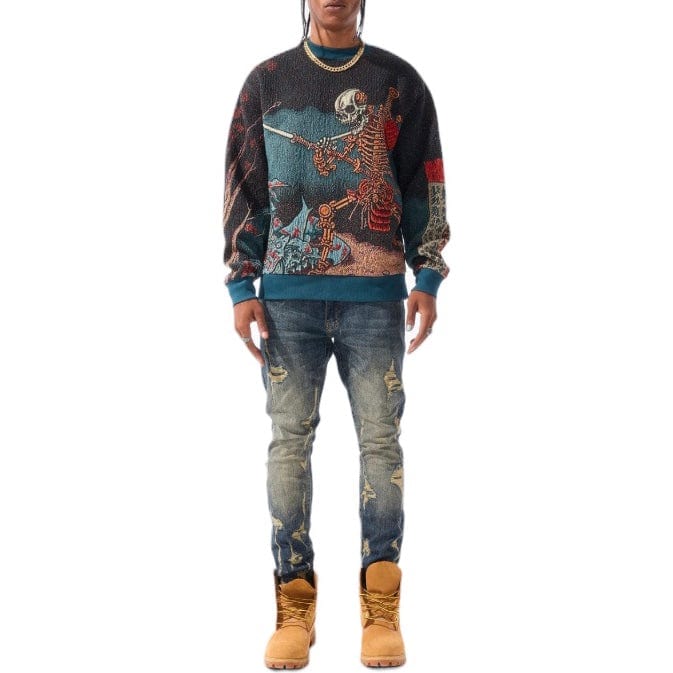 Jordan Craig Silk Road Crewneck Sweater (Skulletal) 3974